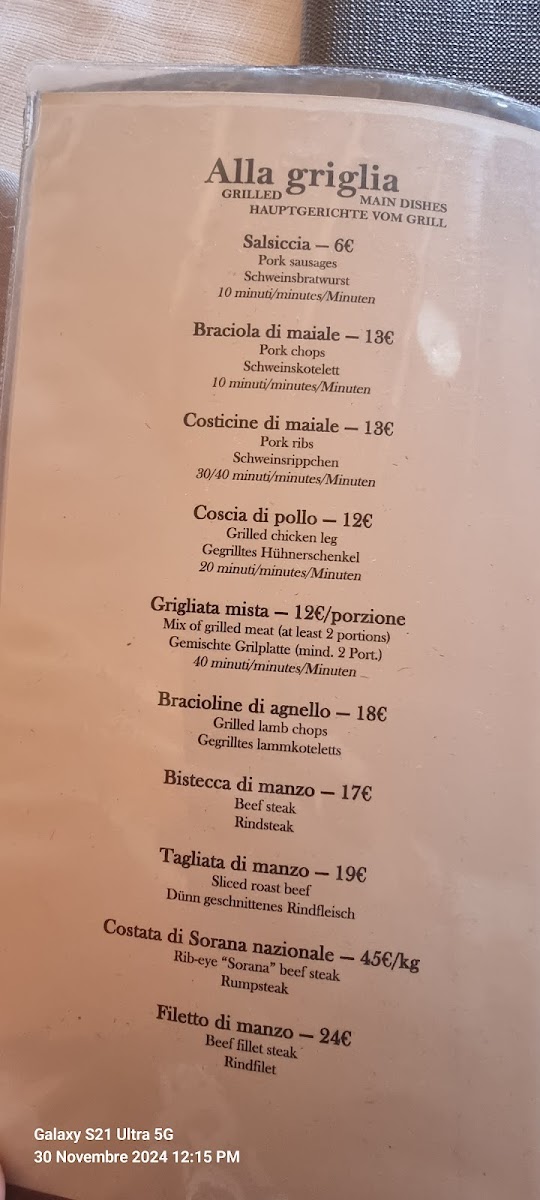 Trattoria Ristoro Fos De Marai Photo Menu 7