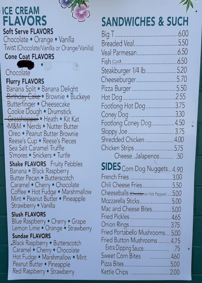 Jolly Dipper Photo Menu 2