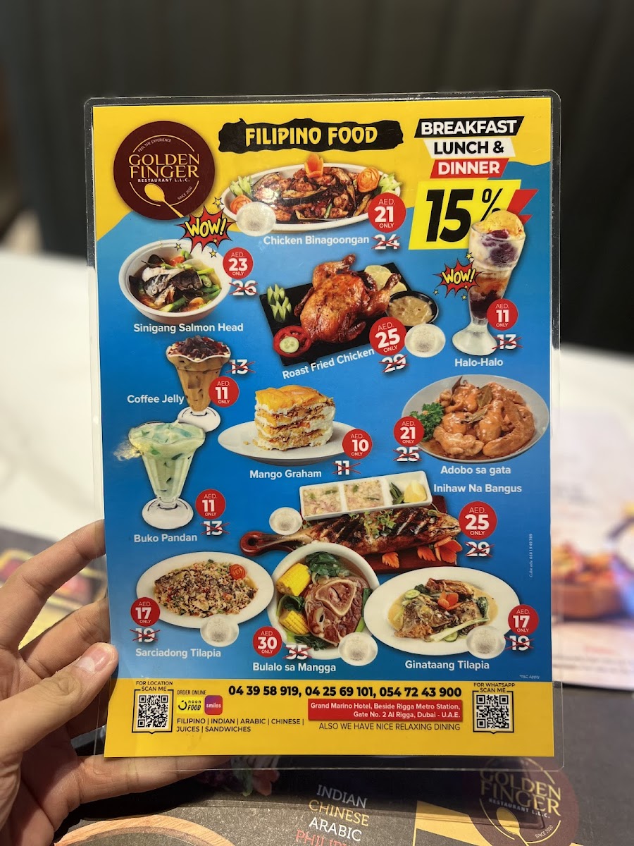 Golden Fingers Restaurant Photo Menu 2