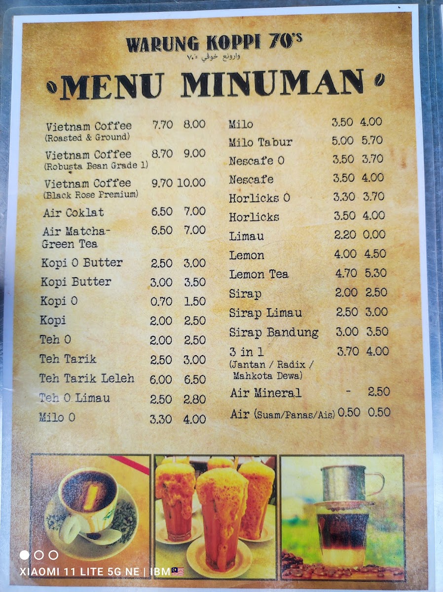 Warung Koppi 70's Bangi Photo Menu 5