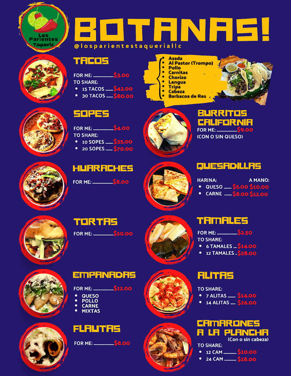 Taquería Los Parientes LLC Photo Menu 6
