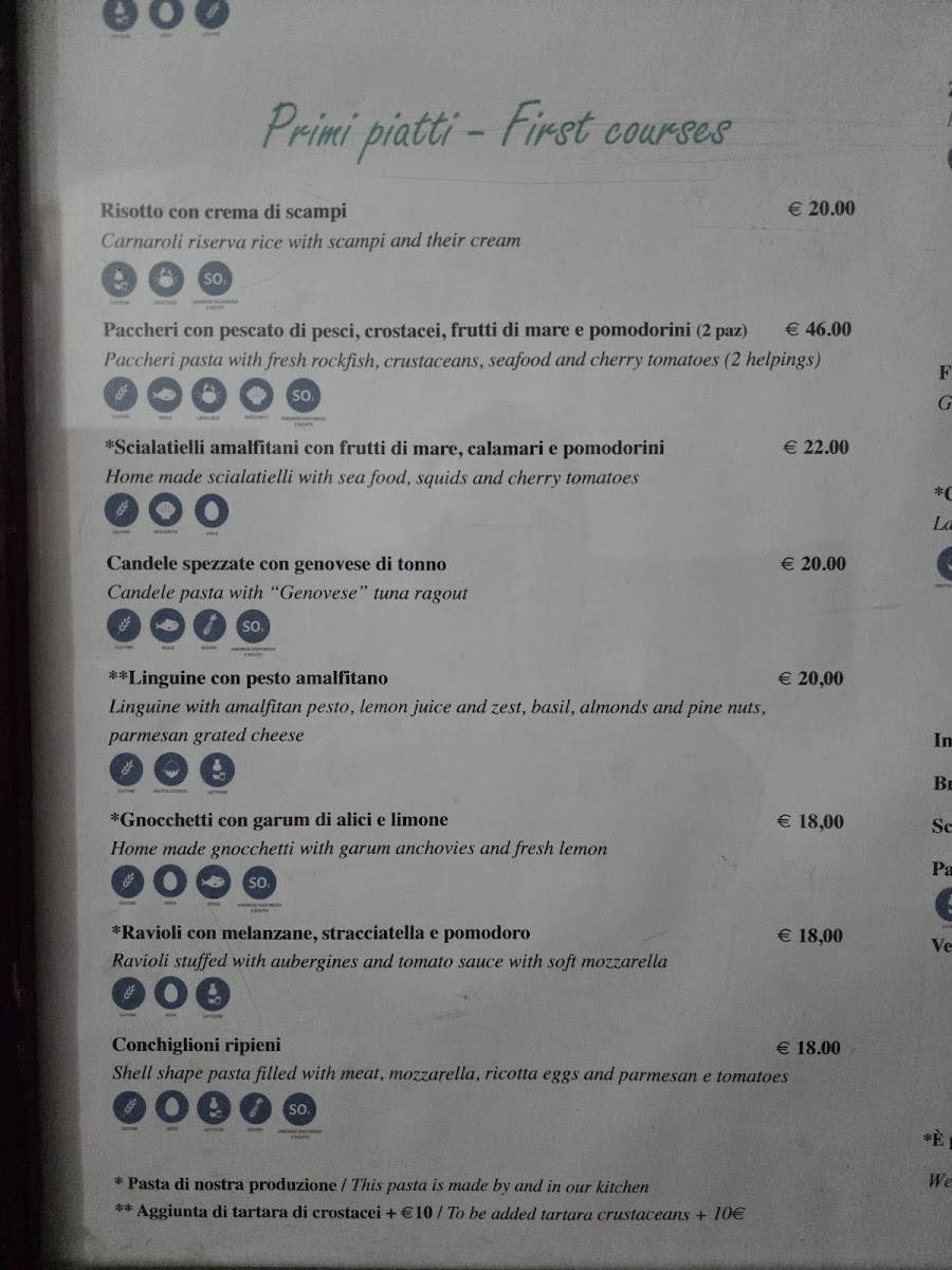 'A Paranza Photo Menu 6