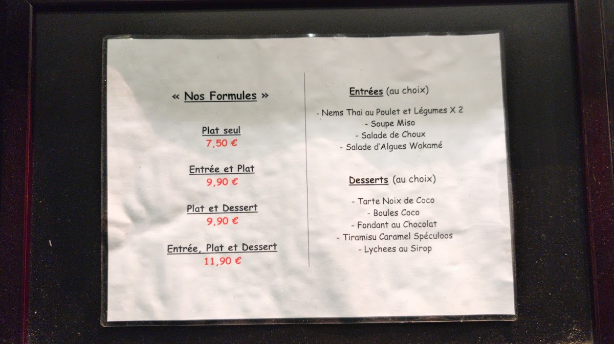 Saveurs thaï Photo Menu 1