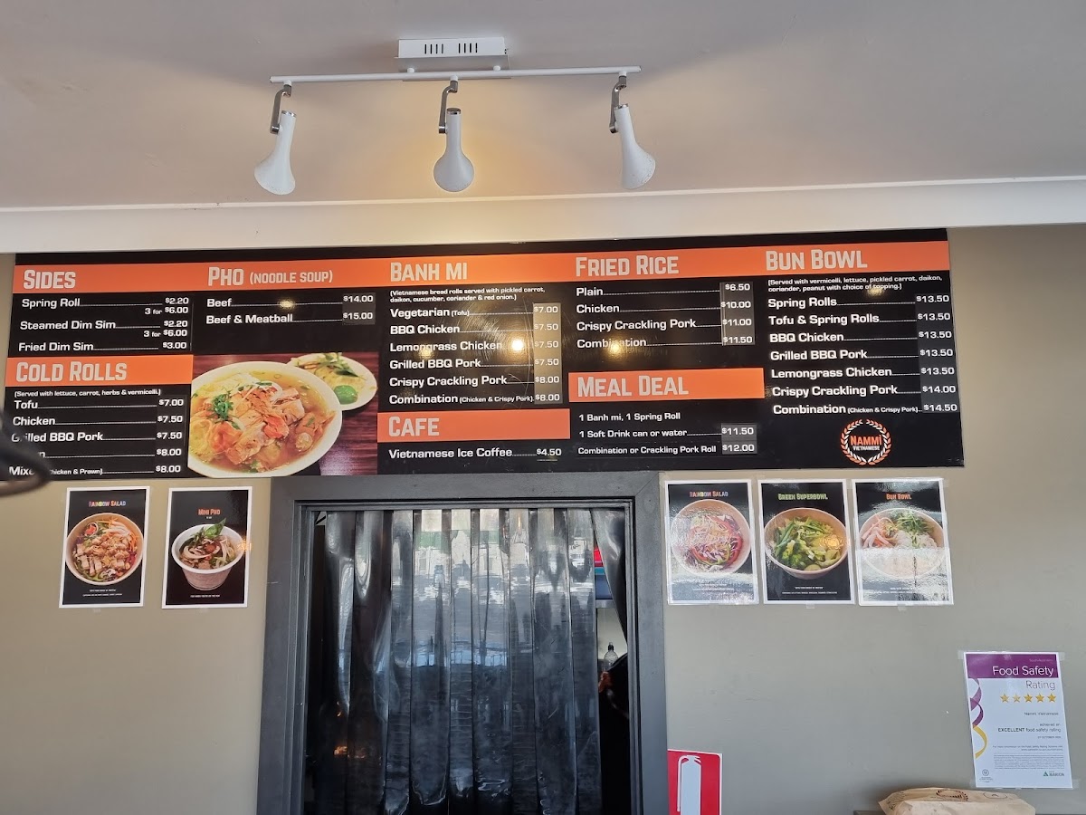 Nammi Vietnamese Sturt Road Photo Menu 1