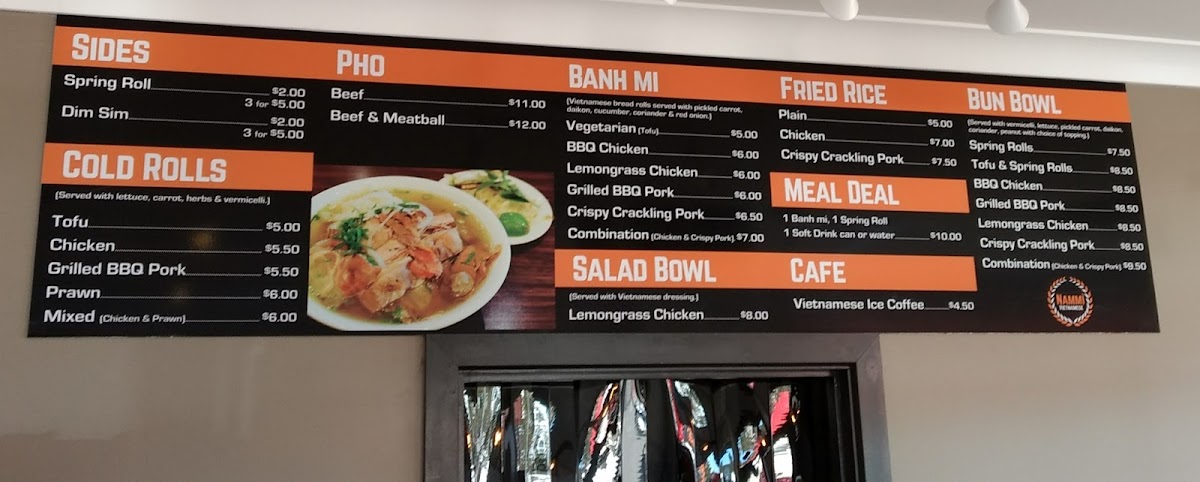 Nammi Vietnamese Sturt Road Photo Menu 2