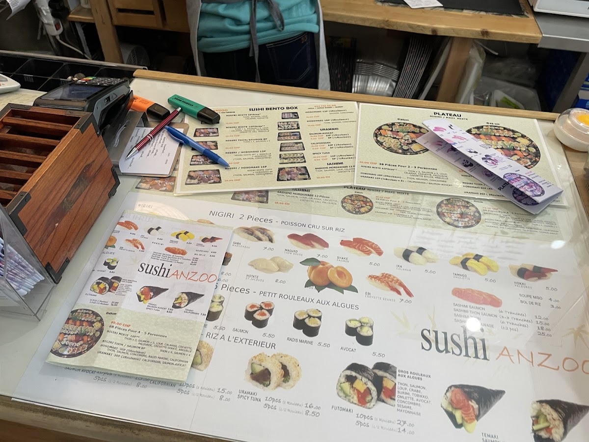 Anzoo Sushi Bar, Kuroda Photo Menu 2