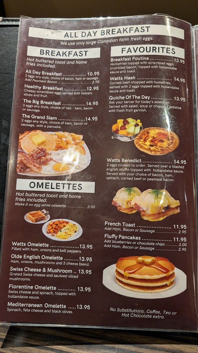 Watts Restaurant Photo Menu 5