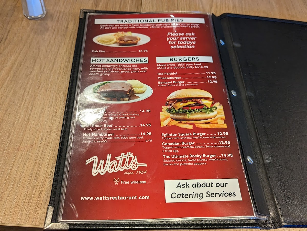 Watts Restaurant Photo Menu 7