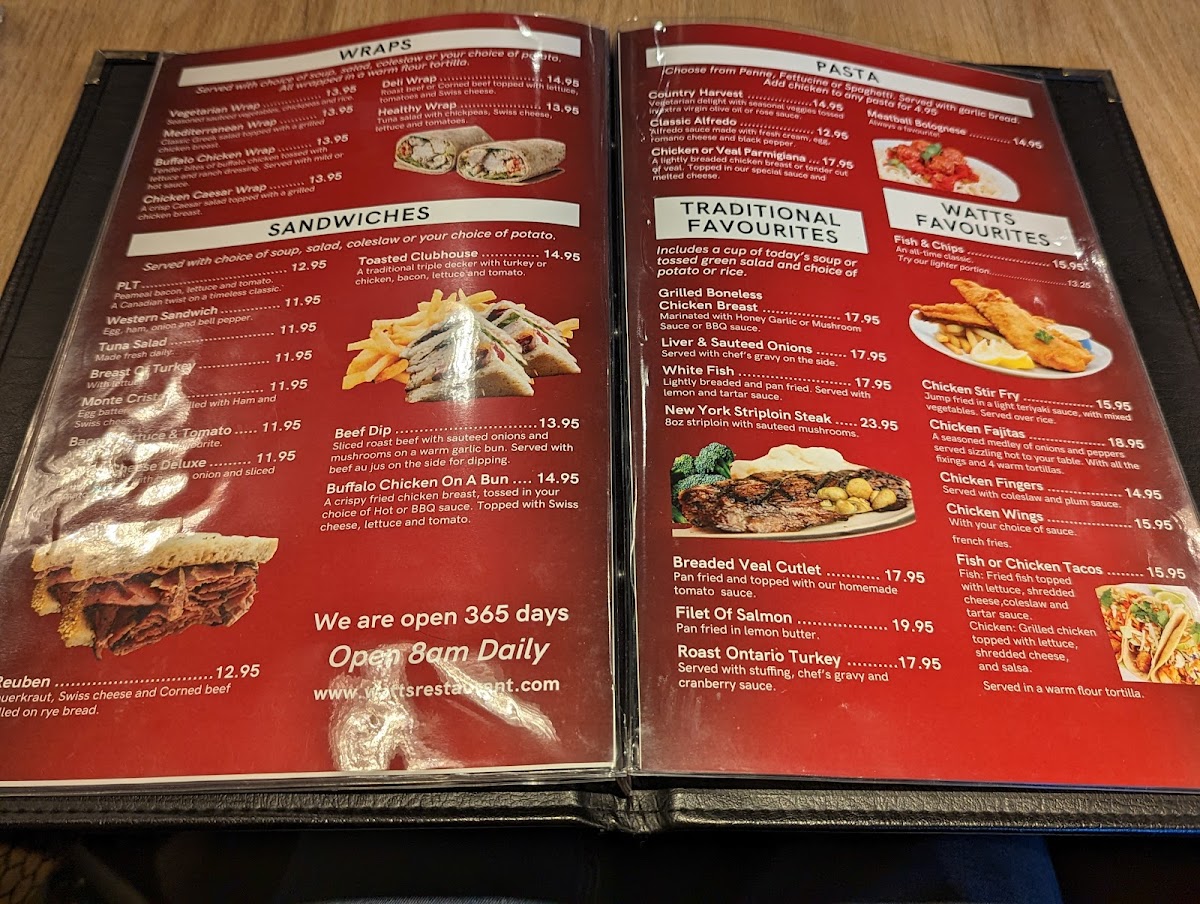 Watts Restaurant Photo Menu 8
