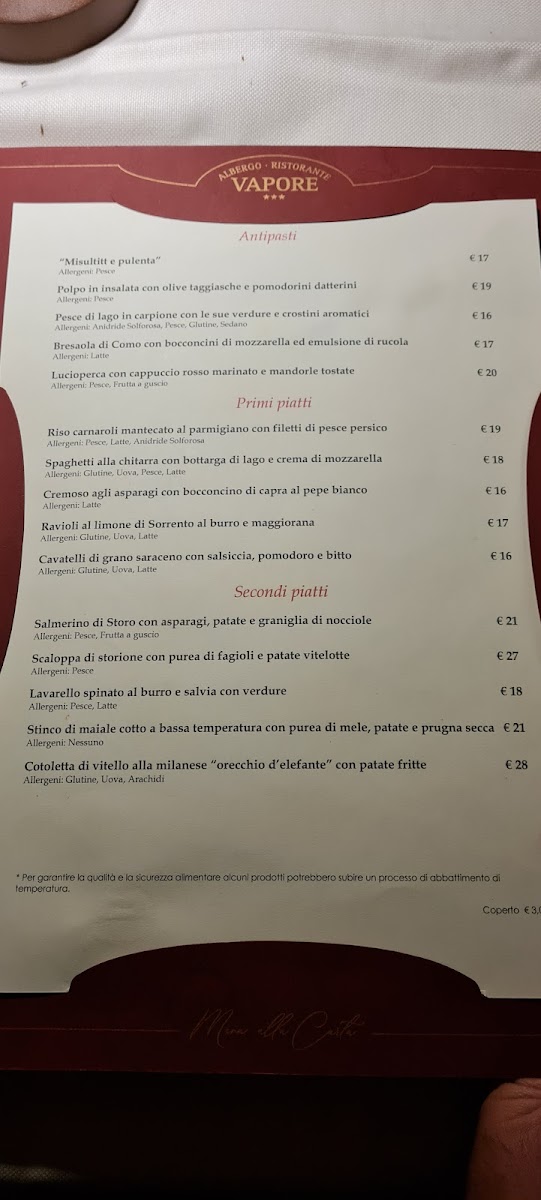 Hotel Vapore Photo Menu 4