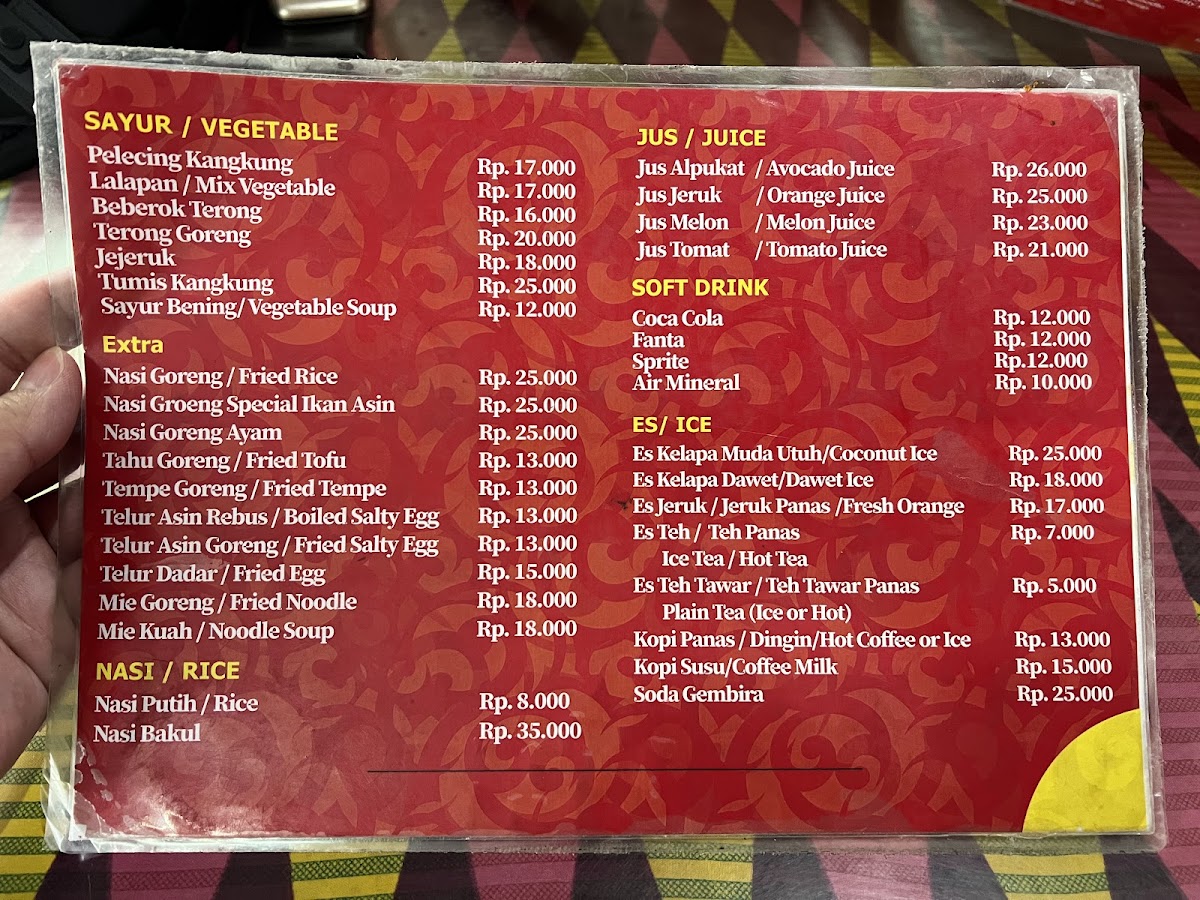 Rumah Makan Taliwang Bersaudara Photo Menu 4