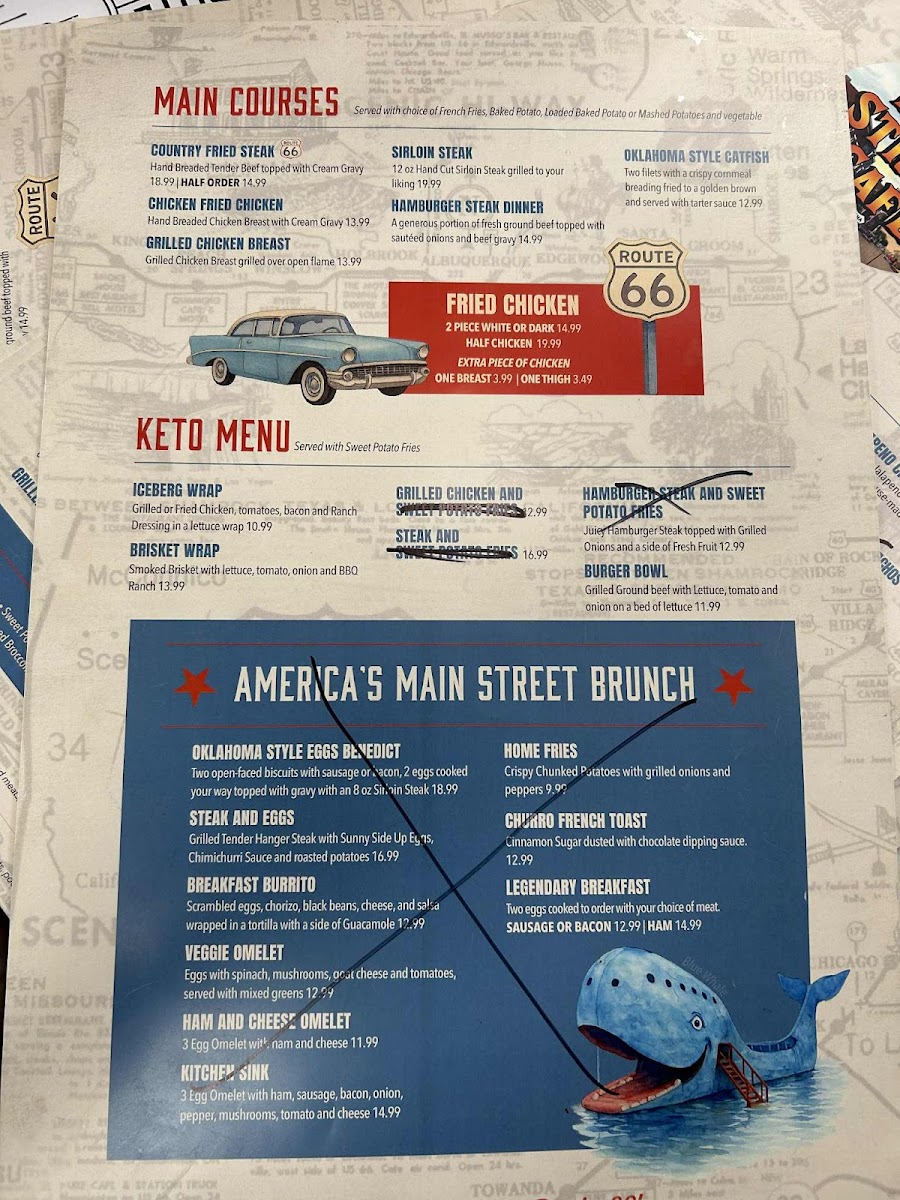 Main Street Cafe Route 66 Photo Menu 5