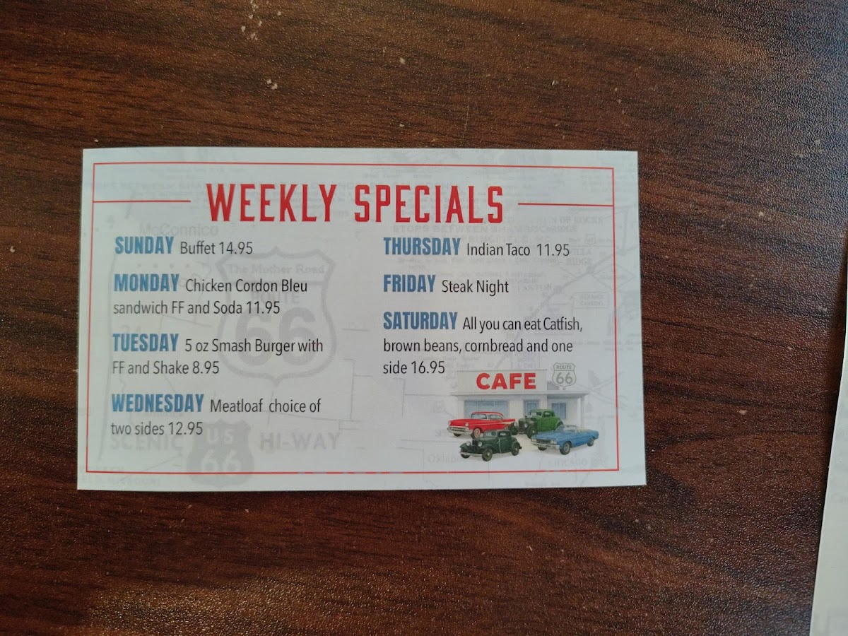 Main Street Cafe Route 66 Photo Menu 7