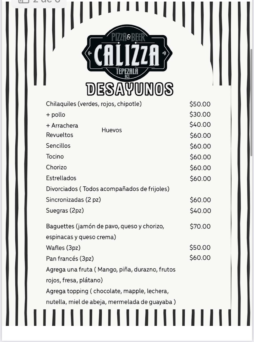 CALIZZA Photo Menu 1
