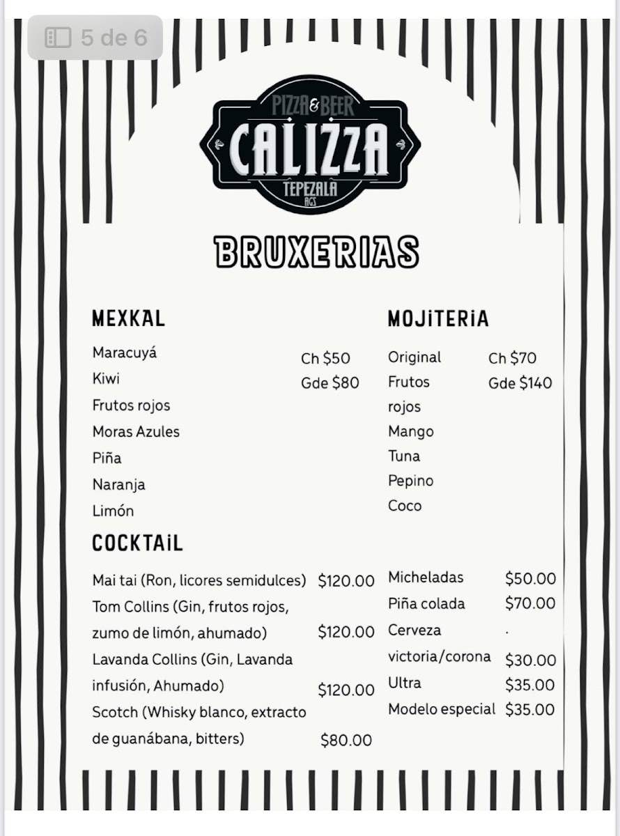 CALIZZA Photo Menu 2