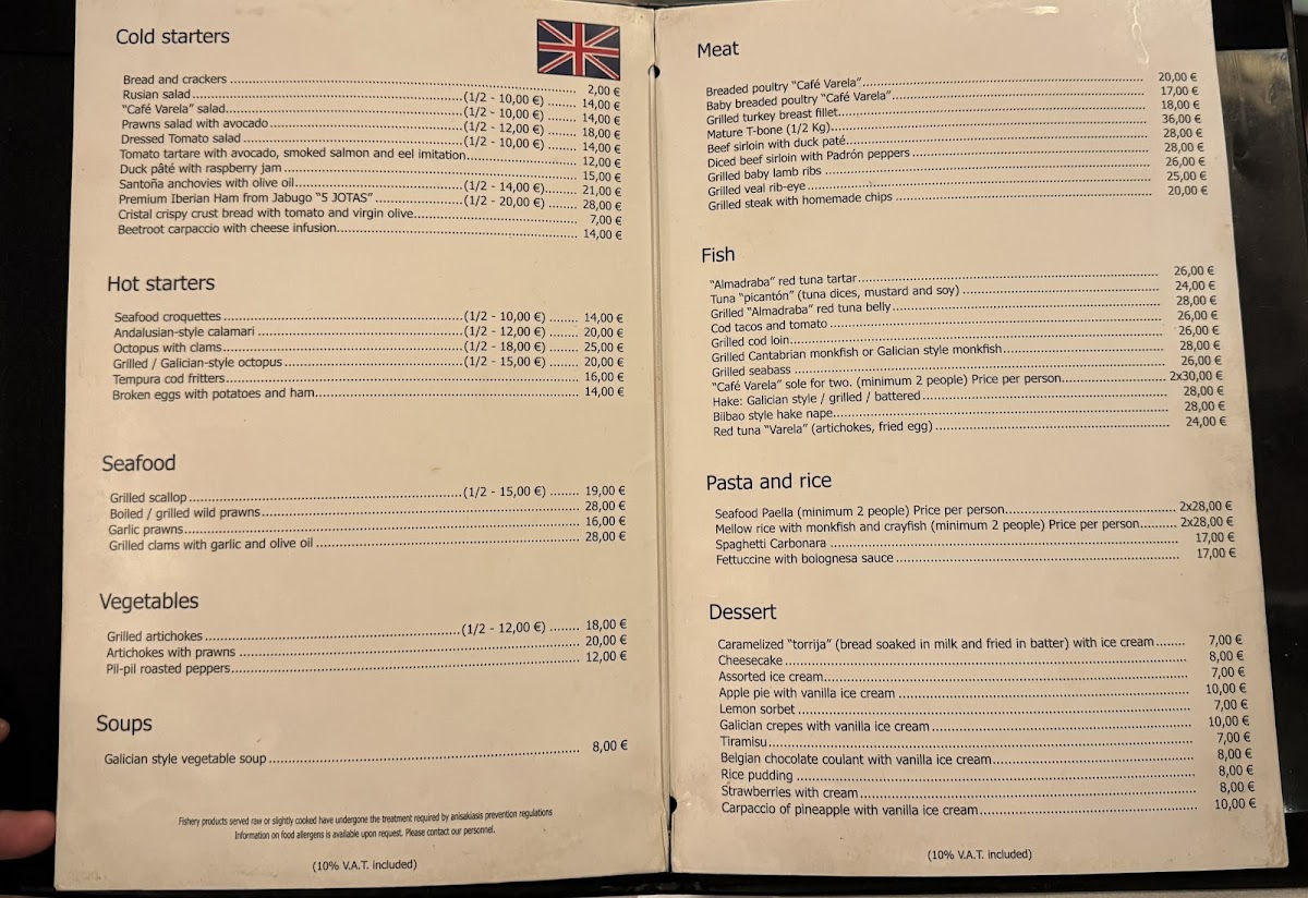 Varela Café Photo Menu 1
