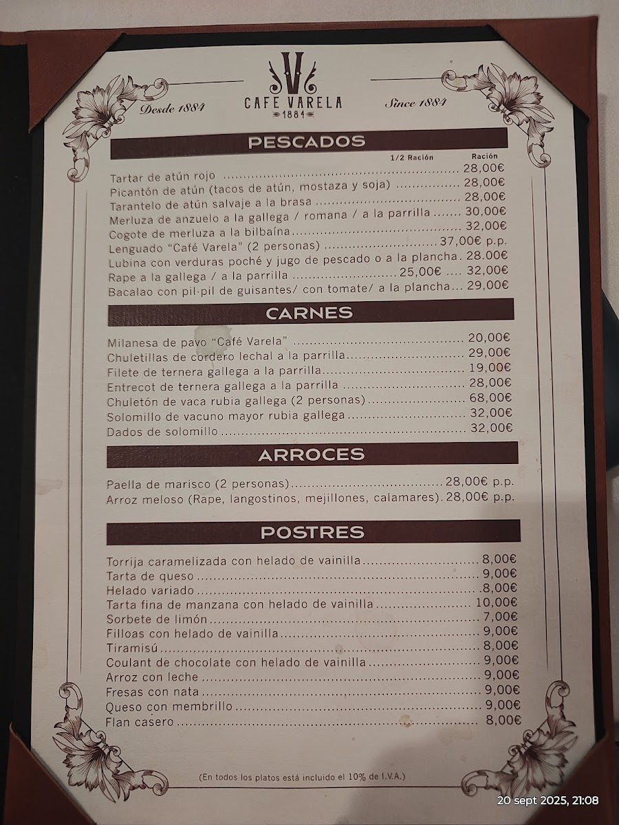 Varela Café Photo Menu 2