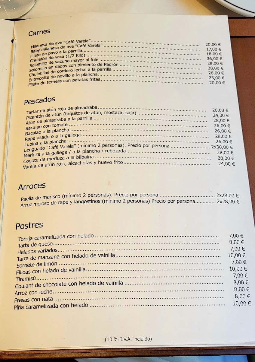 Varela Café Photo Menu 3