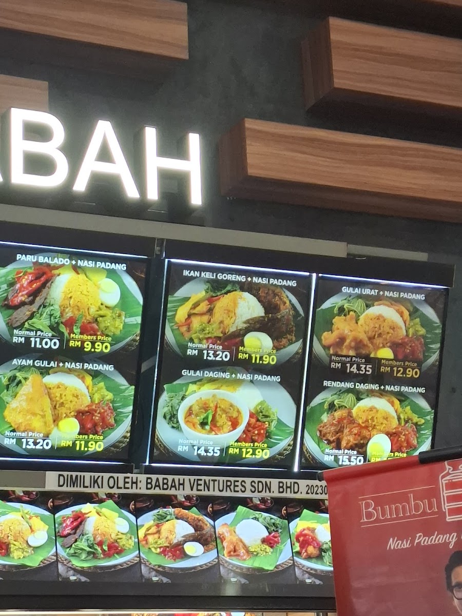 Bumbu Babah @ Melawati Mall Photo Menu 6