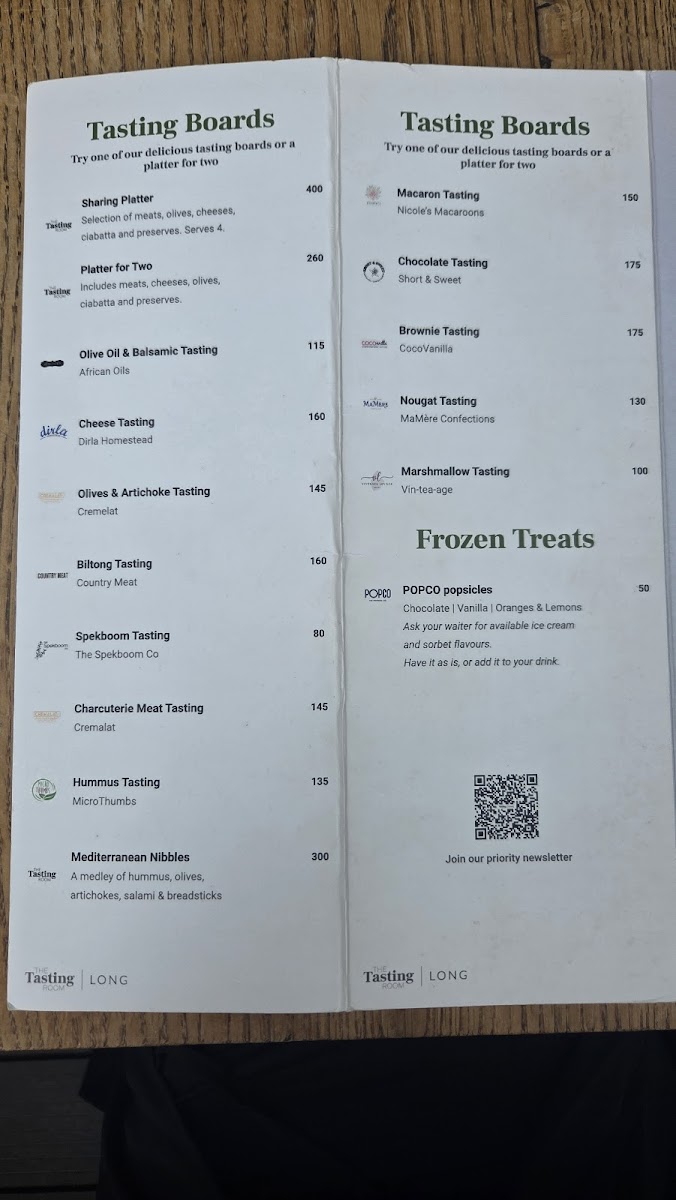 The Tasting Room | Long Photo Menu 2