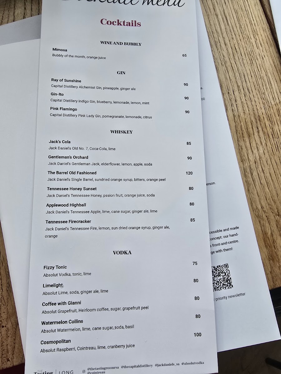 The Tasting Room | Long Photo Menu 4