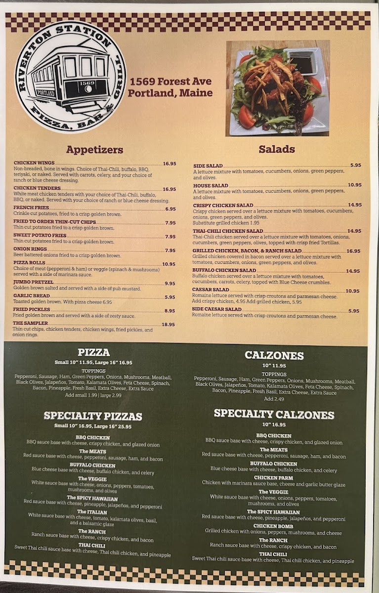 Riverton Station Pizza, Bar & Grill Photo Menu 2