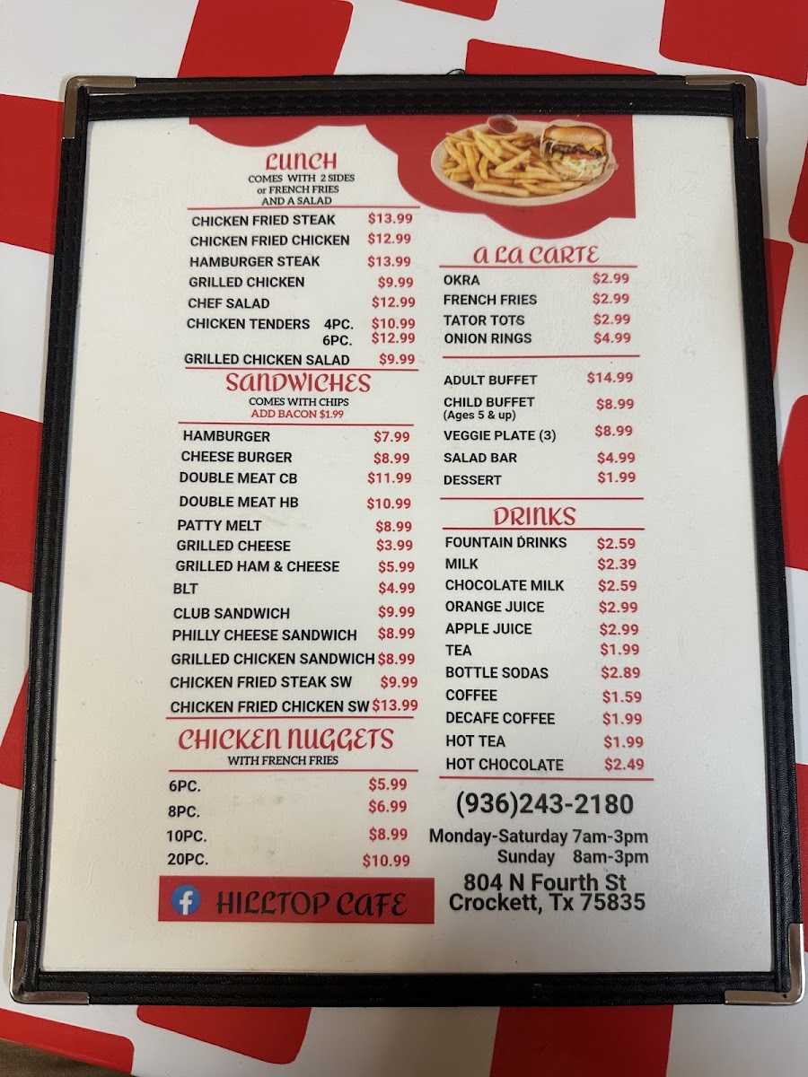 Hilltop Café Photo Menu 4