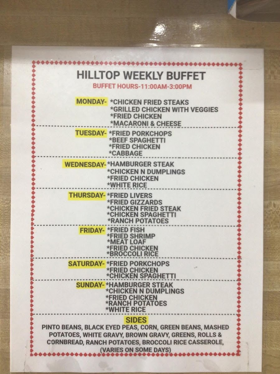 Hilltop Café Photo Menu 5