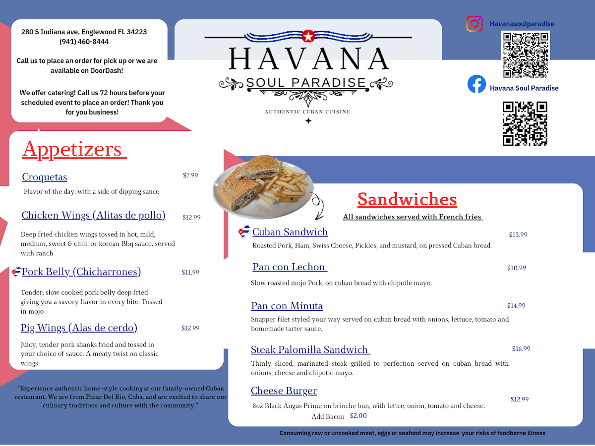Havana Soul Paradise Photo Menu 2