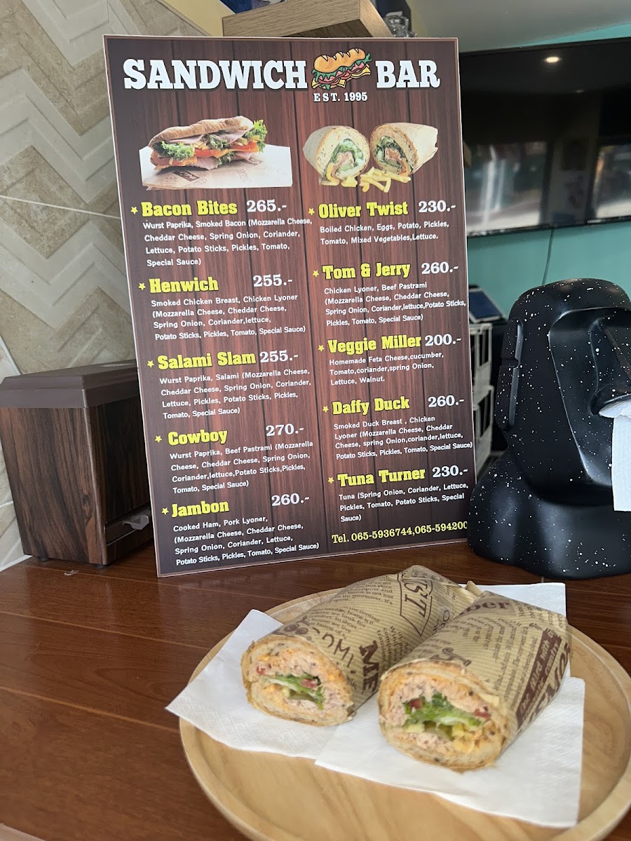 Sandwich Bar Photo Menu 2