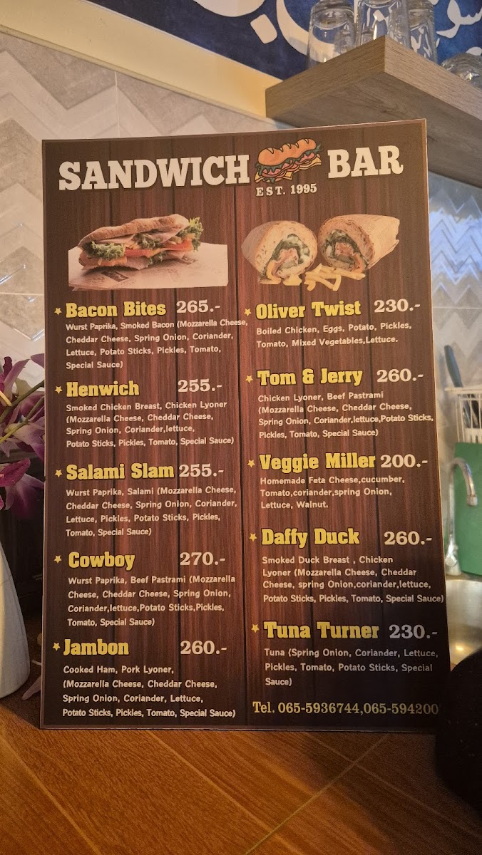 Sandwich Bar Photo Menu 5
