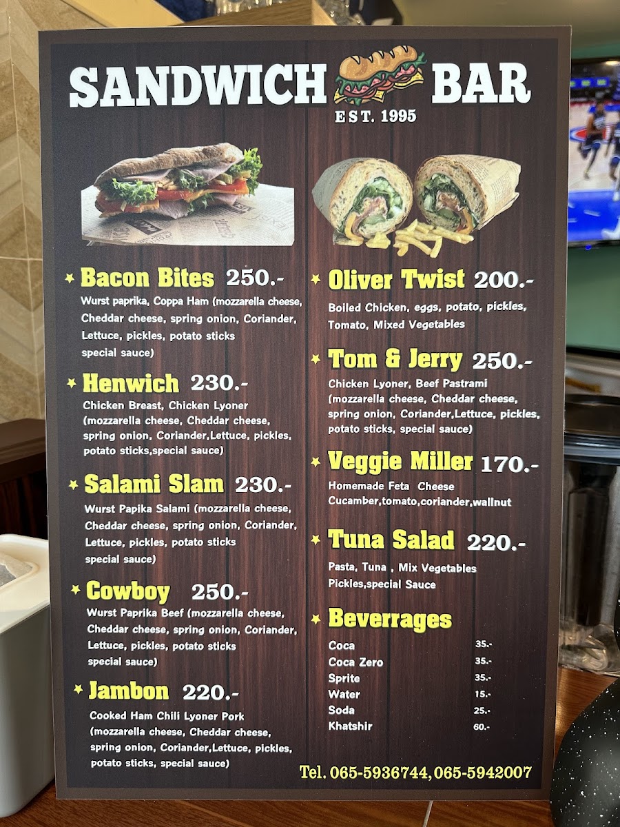 Sandwich Bar Photo Menu 6