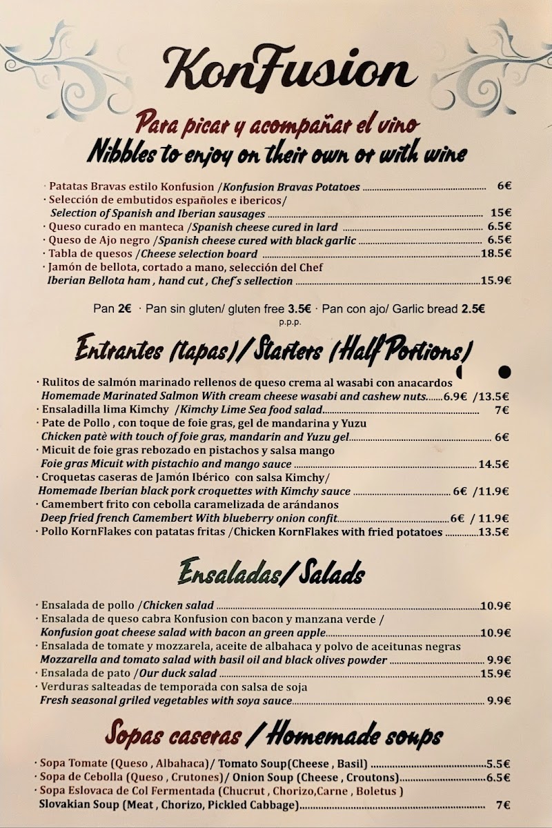 Restaurante Konfusion Photo Menu 2