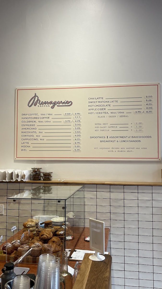 Menagerie Coffee Photo Menu 3