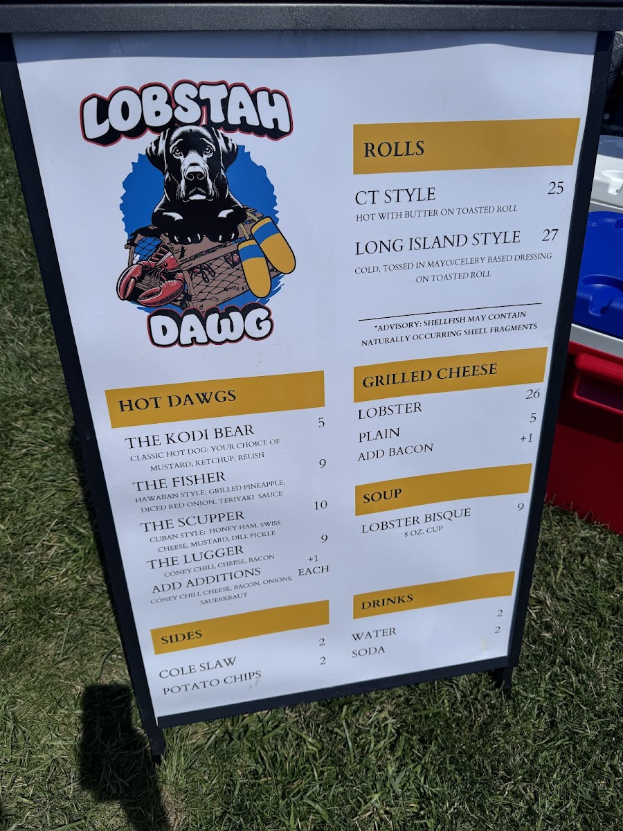 Lobstah Dawg Photo Menu 2