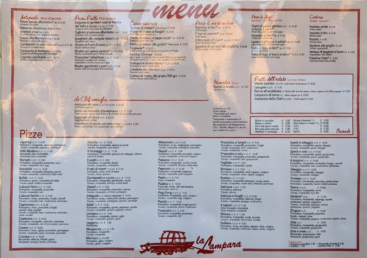 Ristorante Pizzeria La Lampara Dongo Photo Menu 1