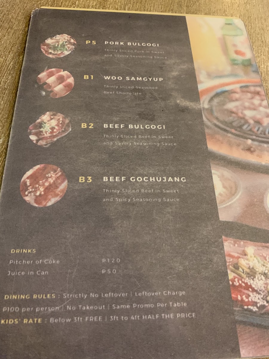 Meat Here Unlimited Korean BBQ Photo Menu 4