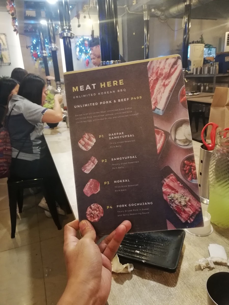 Meat Here Unlimited Korean BBQ Photo Menu 9