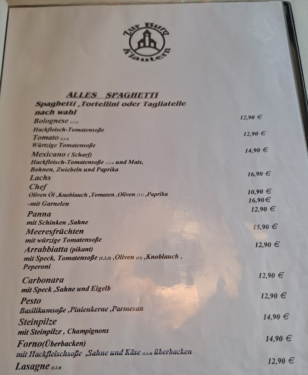 Restaurant Steakhaus Zur Burg Photo Menu 3