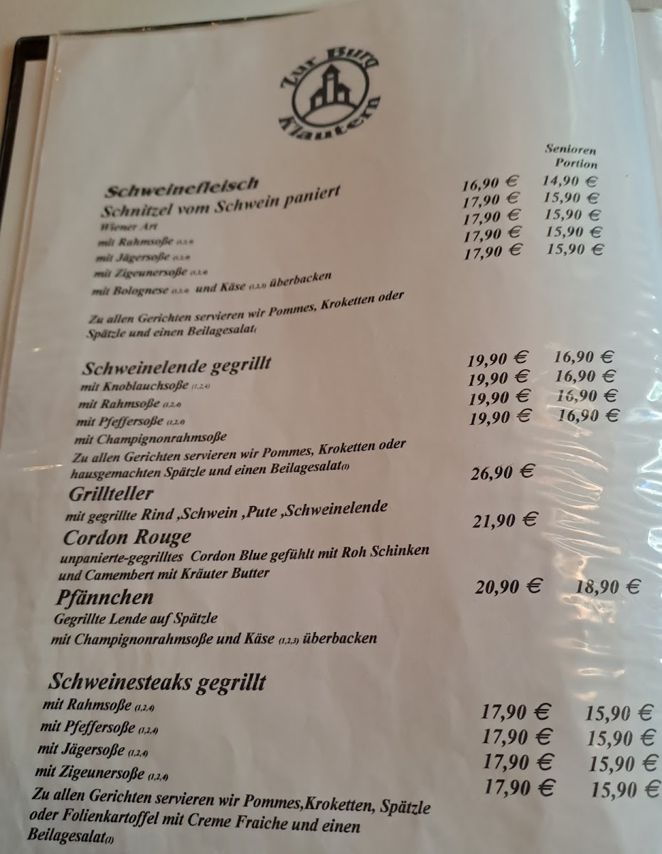 Restaurant Steakhaus Zur Burg Photo Menu 8
