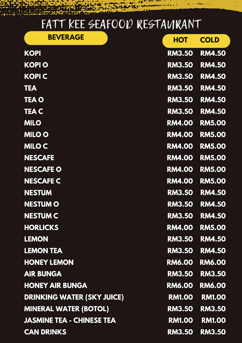 Fatt Kee Seafood Restaurant Imago Photo Menu 10