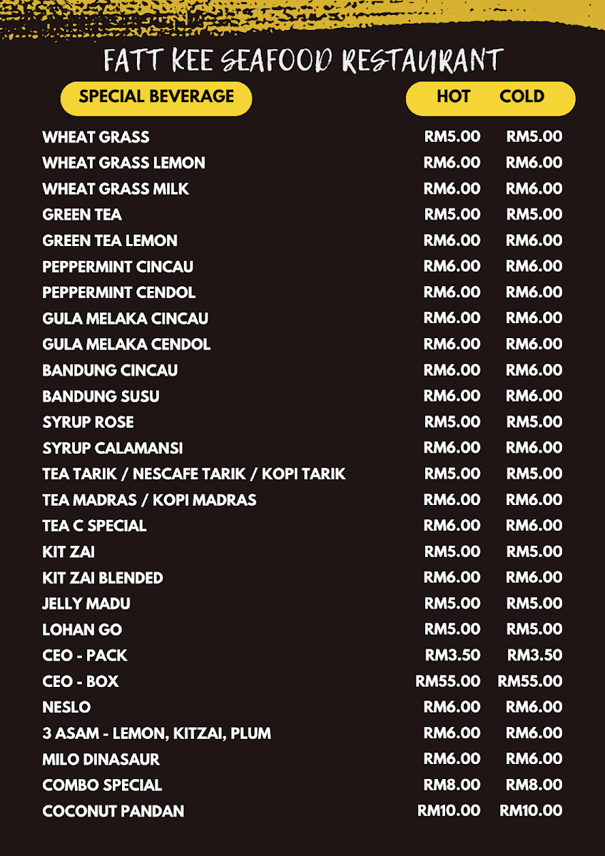 Fatt Kee Seafood Restaurant Imago Photo Menu 7