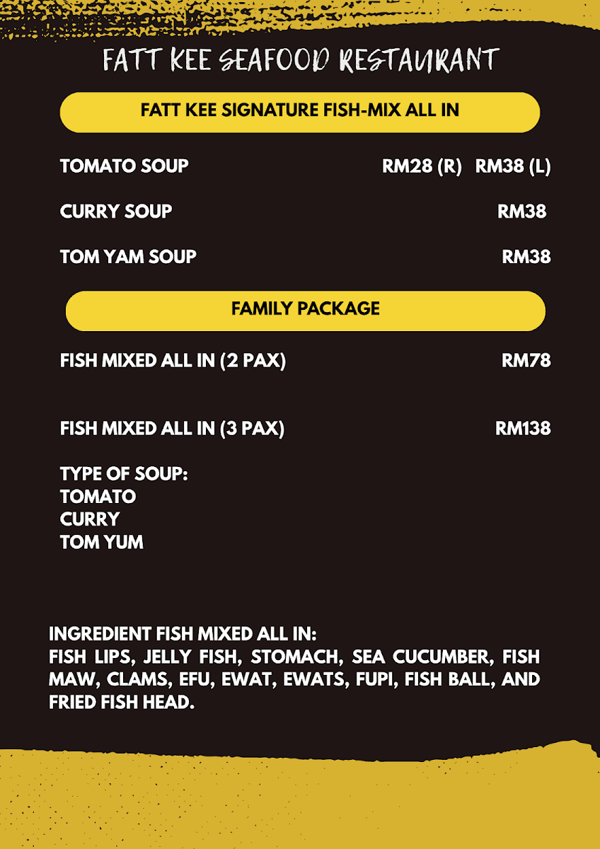 Fatt Kee Seafood Restaurant Imago Photo Menu 8