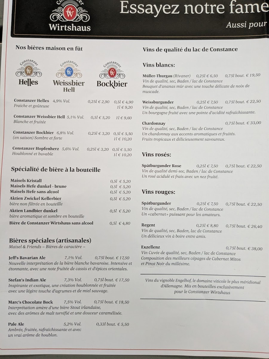 Constanzer Wirtshaus Photo Menu 10