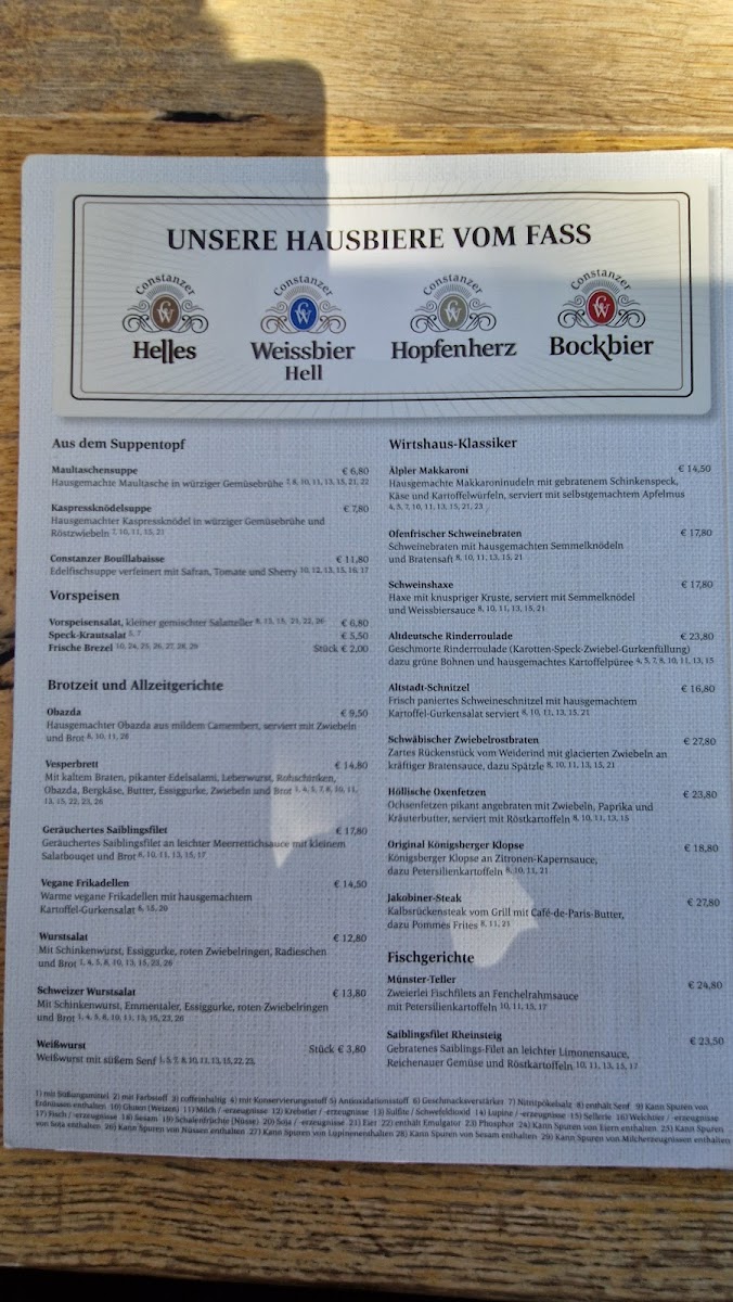 Constanzer Wirtshaus Photo Menu 5