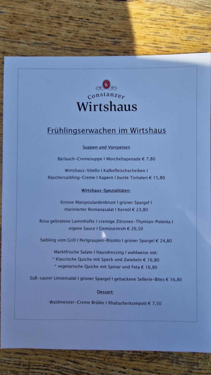 Constanzer Wirtshaus Photo Menu 9