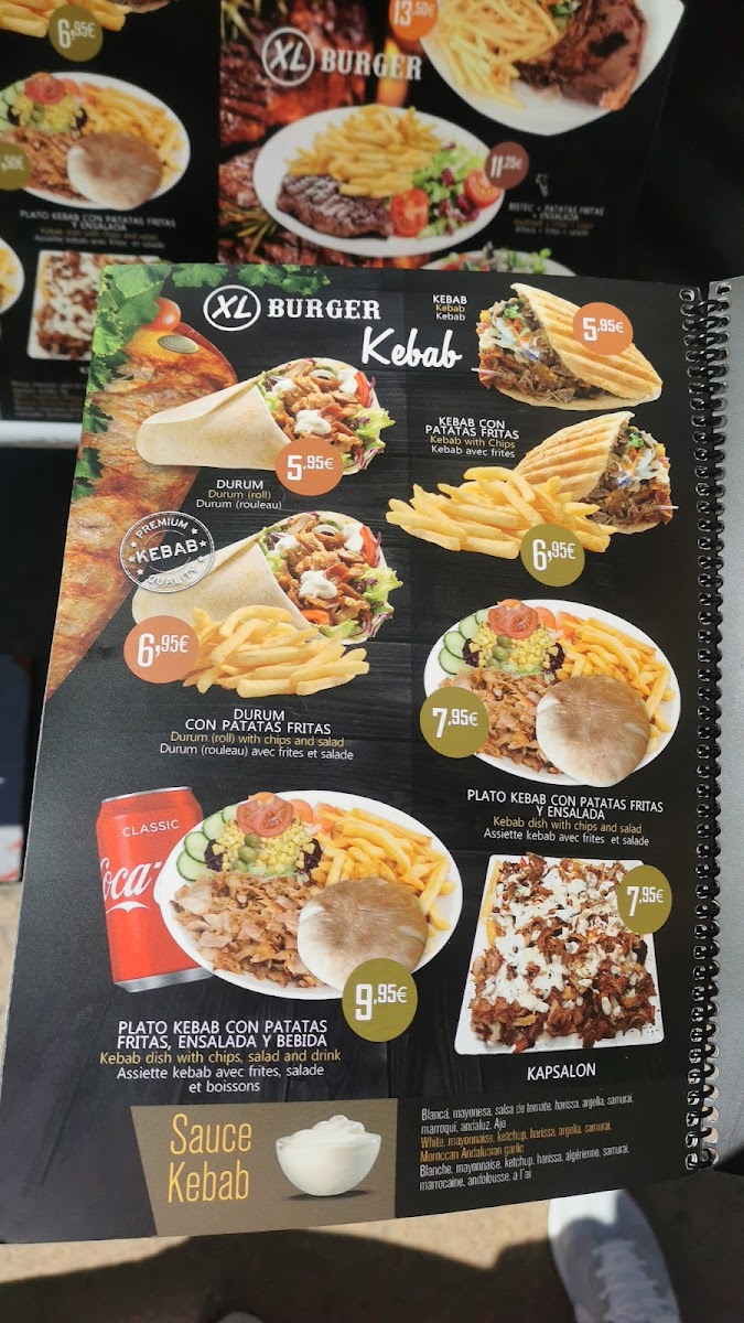 XL Burger Photo Menu 1