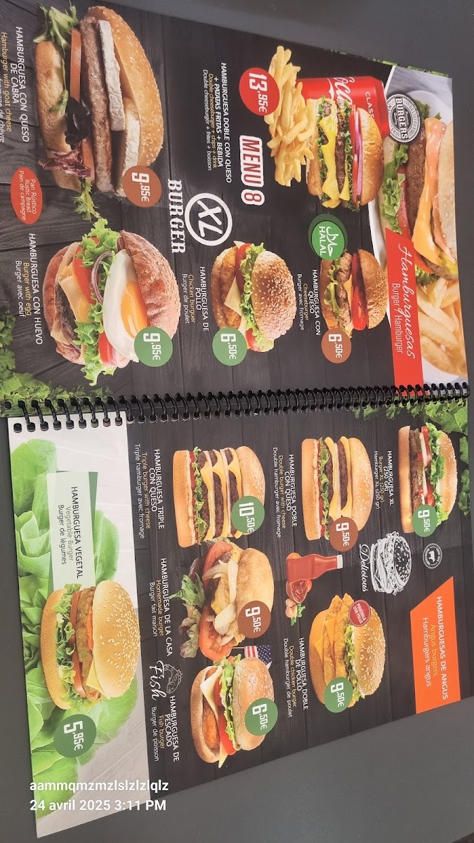 XL Burger Photo Menu 8