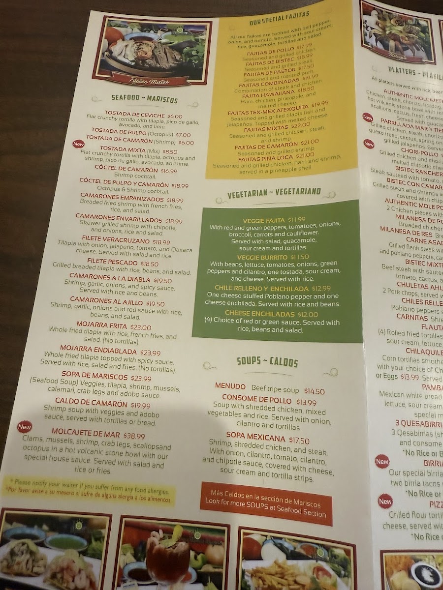 Atexquita Mexican Restaurant Photo Menu 1