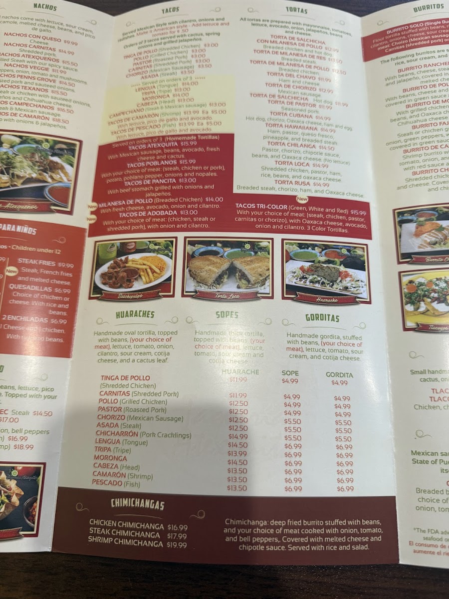 Atexquita Mexican Restaurant Photo Menu 2